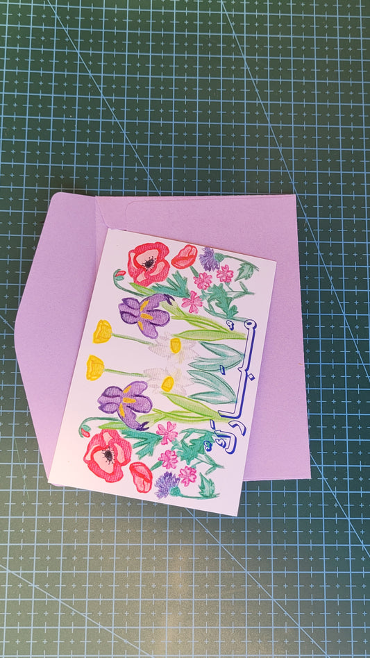 Congratulations A7 Postcard with Colorful Envelope