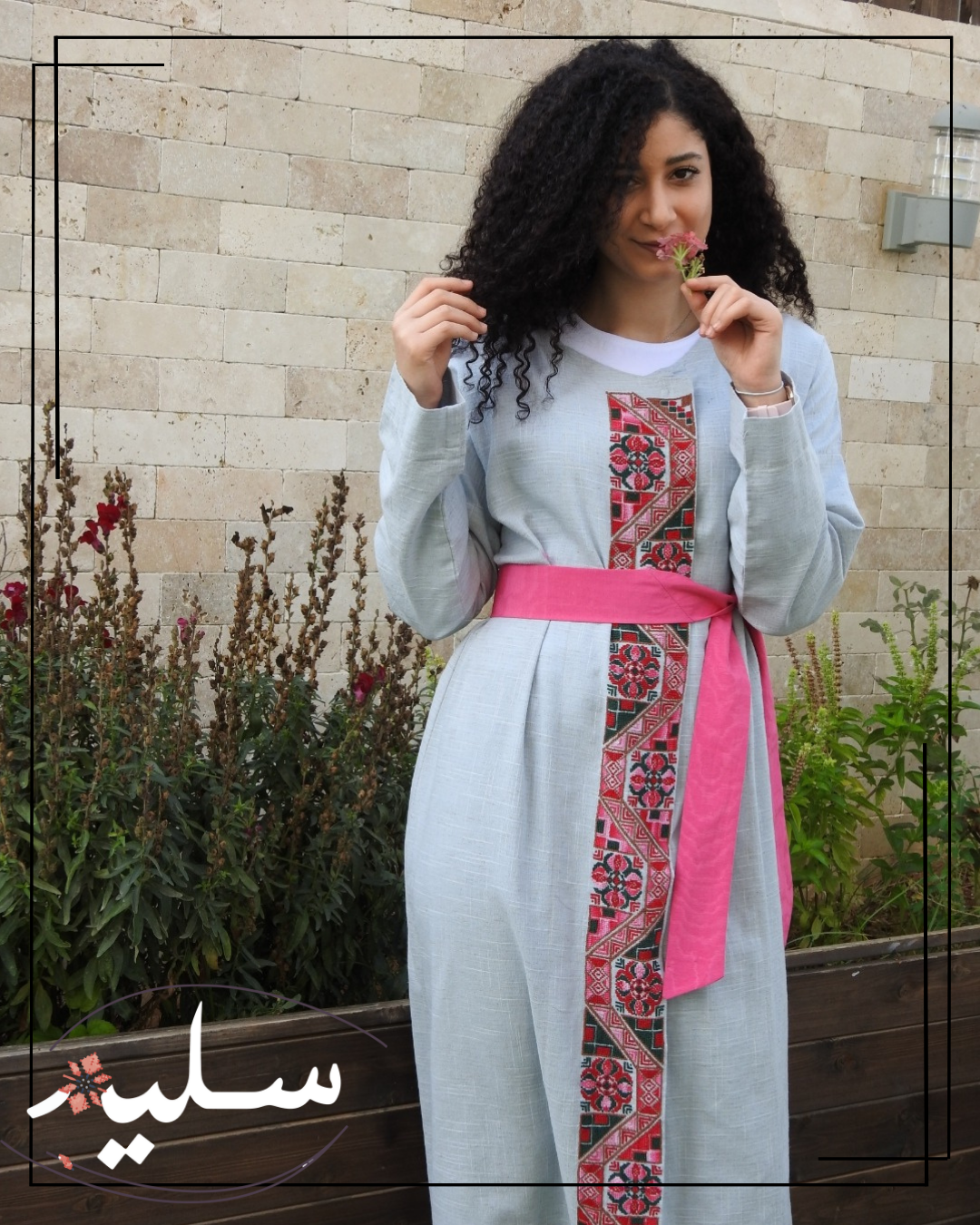 Wrap Grey linen abaya – عباية لينين رمادي