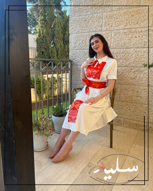 Midi Dress of Vibrant Elegance – فستان ميدي عملي بألوان الغروب