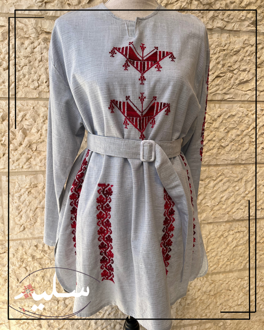 Grey linen blouse – قميص لينين رمادي