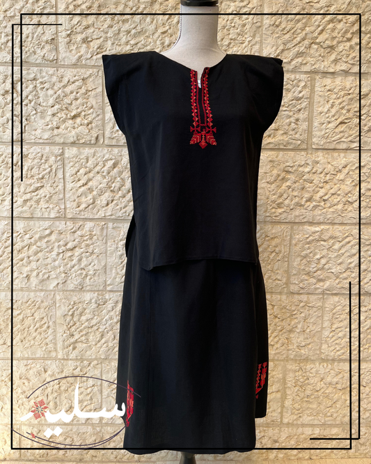 Linen black two-piece set – طقم لينين ثنائي
