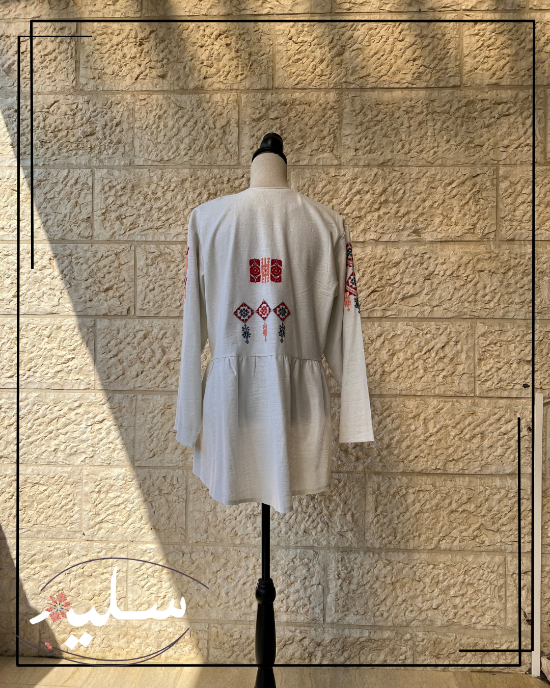 Asymmetric Linen white blouse – قميص لينين أبيض