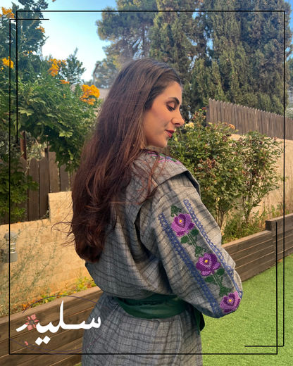 Saleem Wild Iris Elegant dress –من سليم  فستان زهرة السوسن البرية