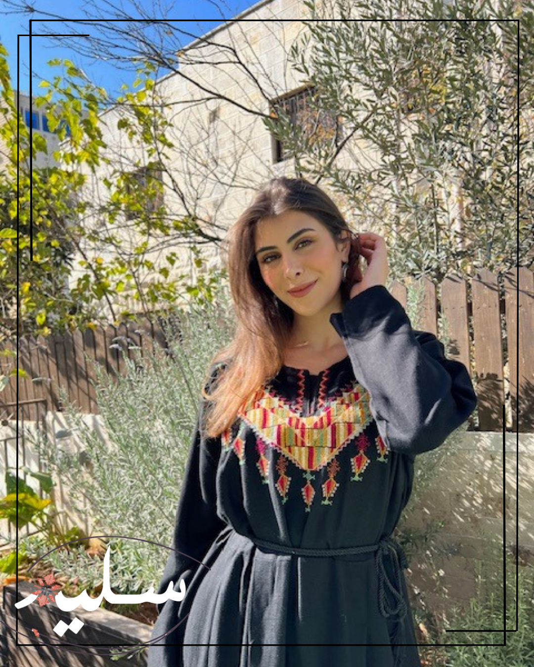 Elegant Black thoub with beaded details – ثوب أسود راقي مع تفاصيل خرز