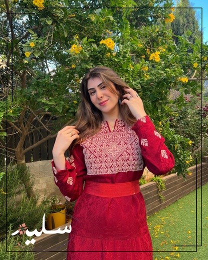 Monochromatic embroidery Dress