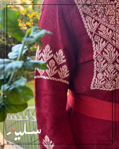 Monochromatic embroidery Dress