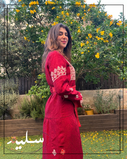 Monochromatic embroidery Dress