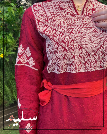 Monochromatic embroidery Dress